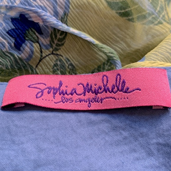 Sophia Michelle Y2K Retro Floral Gauze Babydoll Blouse Size S - Picture 7 of 7